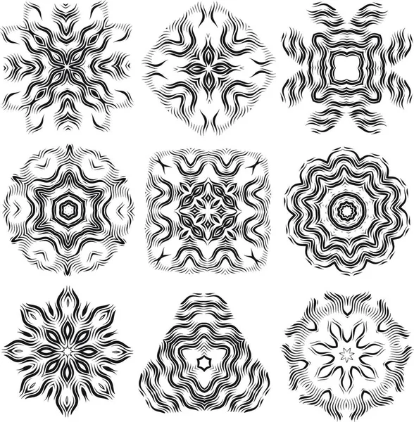 Beautiful Pattern Flower Elements Graphic Vector Illustration — Stock Vector