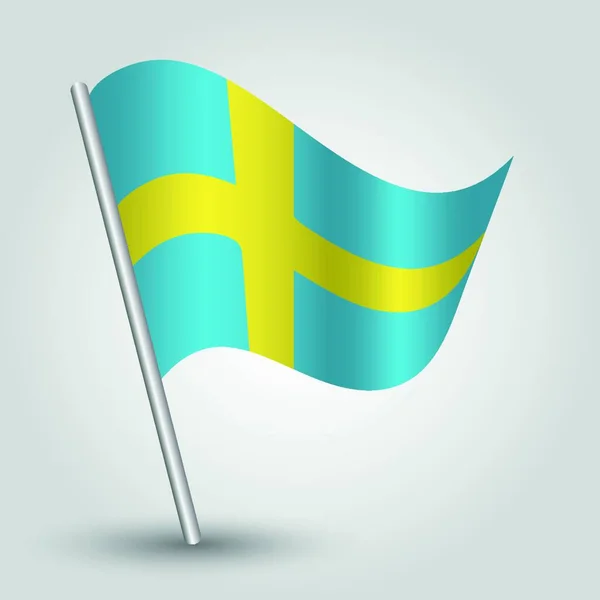 Bandera Sueca Vector Ilustración — Vector de stock
