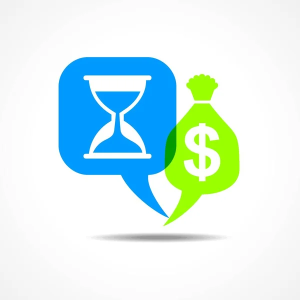 Time Money Concept Stock Vector — Stock Vector