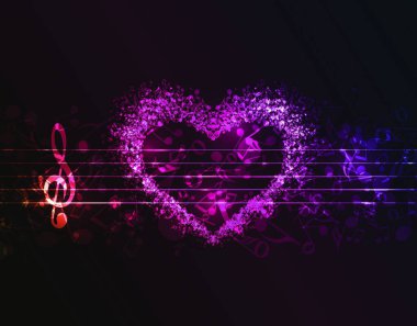 Müzik Arkaplanı, grafik vektör illüstrasyonu 