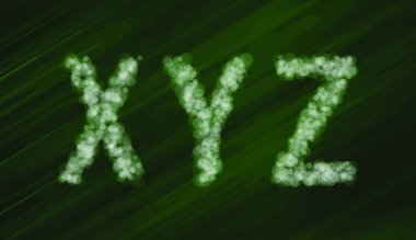 Bokeh harfleri, vektör illüstrasyonu basit tasarım