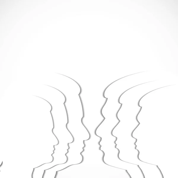Papier Coupé Personnes Illustration Vectorielle — Image vectorielle