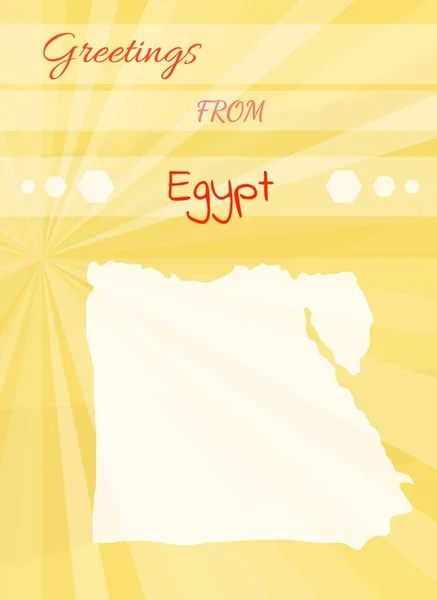 Saludos Egipto Vector Ilustración — Archivo Imágenes Vectoriales