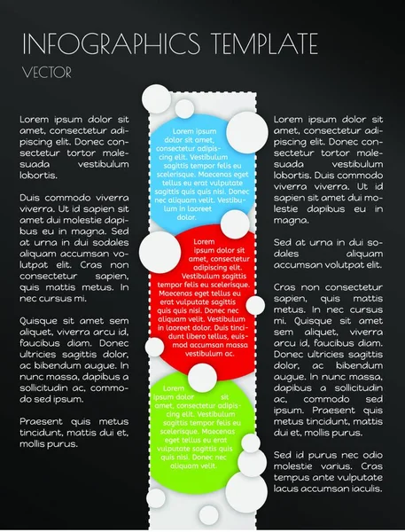 Bunte Infografik Vorlage Geschäftliche Illustration — Stockvektor