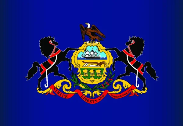 Pennsylvania State Flag Illustration Vectorielle Graphique — Image vectorielle