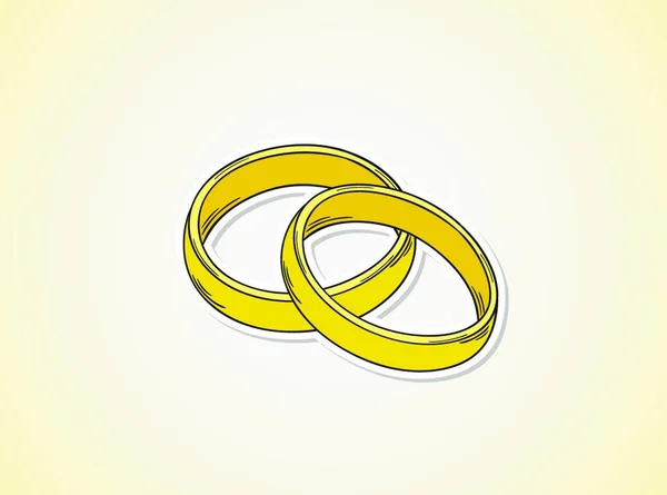 2つのリング グラフィックベクトル図 — ストックベクタ