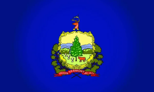 Vermont Eyalet Bayrağı Grafik Vektör Illüstrasyonu — Stok Vektör