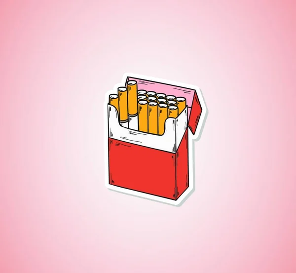 Zigarettenschachtel Grafische Vektorillustration — Stockvektor