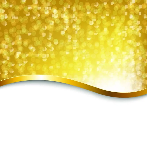 抽象的な黄金の背景にボケ効果コピースペースバナーカバー — ストックベクタ