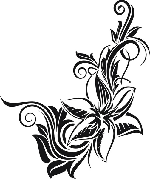 Elemento Diseño Floral Ilustración Vectorial Gráfica — Archivo Imágenes Vectoriales