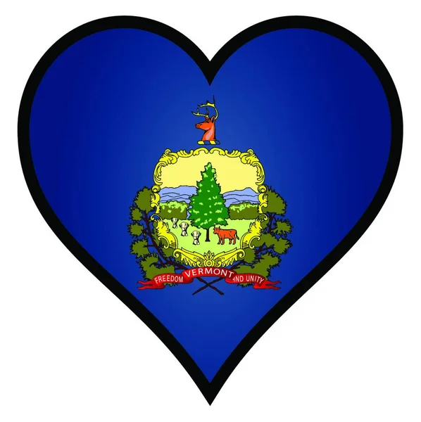 Illustration Vectorielle Love Vermont — Image vectorielle