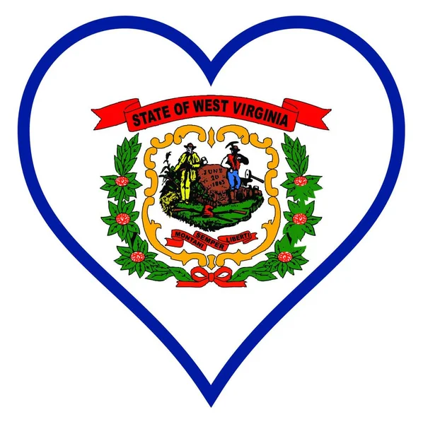 Illustration Vectorielle Love West Virginia — Image vectorielle