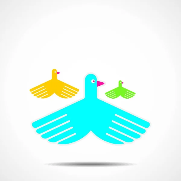 Kreativ Vogel Hintergrund Vektor Illustration — Stockvektor