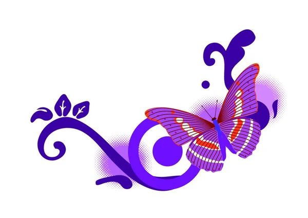 Illustration Vectorielle Conception Papillon — Image vectorielle