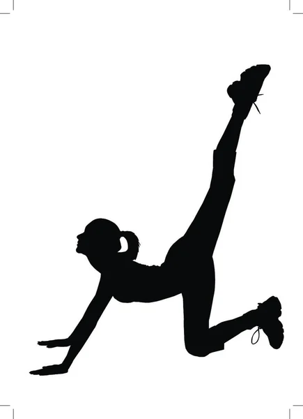 Fitnes Girl Illustration Vectorielle — Image vectorielle