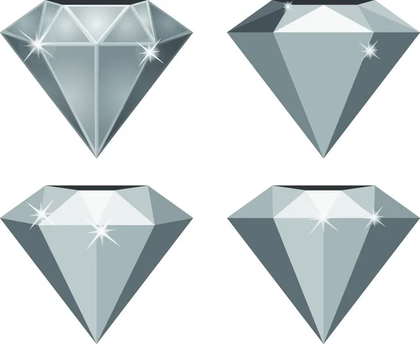 简单的钻石矢量说明 — 图库矢量图片