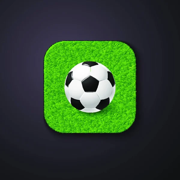Football Soccer Icon Stylized Mobile App Vector Illustration — 스톡 벡터