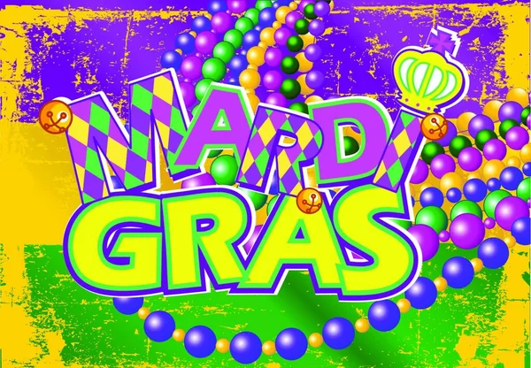Mardi Gras标志 矢量图解简单设计 — 图库矢量图片