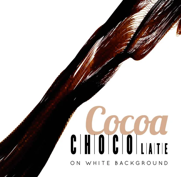 Salpicadura Chocolate Ilustración Vectorial Diseño Simple — Vector de stock