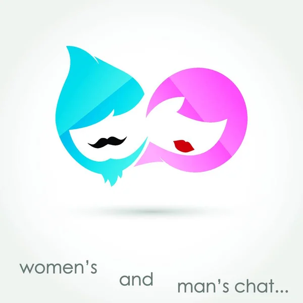 Love Chat Illustration Vectorielle Design Simple — Image vectorielle