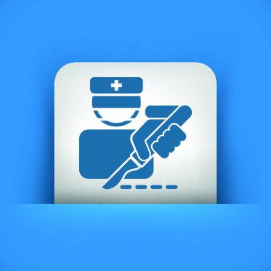 Cerrah bistoury, vektör çizimi basit tasarım