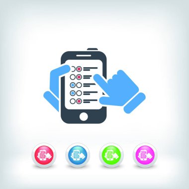 Menü akıllı telefon, vektör illüstrasyon basit tasarım