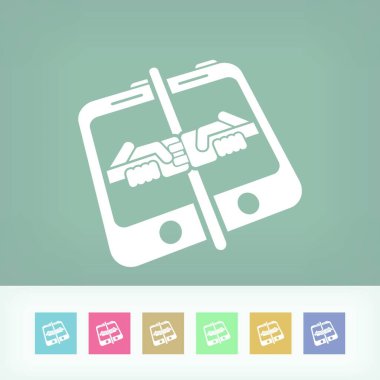 Aygıtlar bağlantı vektör illüstrasyonu