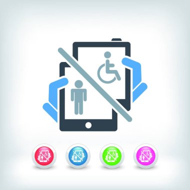 Etkisiz sosyal ağ, vektör illüstrasyonu basit tasarım