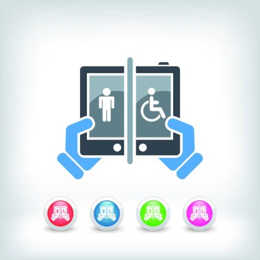 Etkisiz sosyal ağ, vektör illüstrasyonu basit tasarım