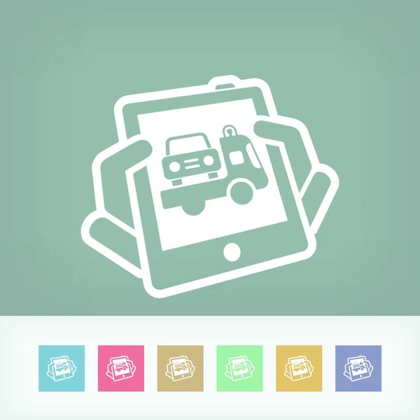 Illustration Vectorielle Icône Assistance Automobile — Image vectorielle