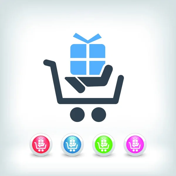 Cart Store Icon Vector Illustration Simple Design — Stock Vector