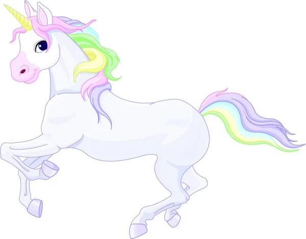 Fairy Unicorn Vector Illustration Simple Design — Stock Vector