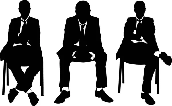 椅子の上のビジネスマン ベクトルイラストシンプルなデザイン — ストックベクタ