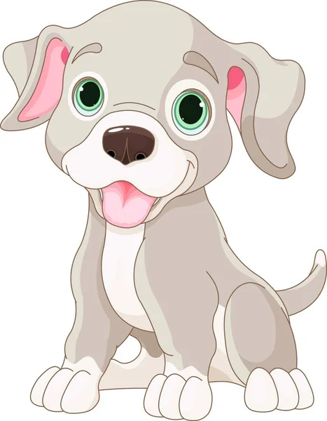 Cute Puppy Vector Illustration — Stock Vector
