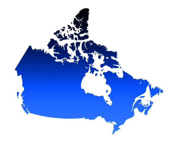 Mapa Kanada Ilustracji Wektorowych — Wektor stockowy