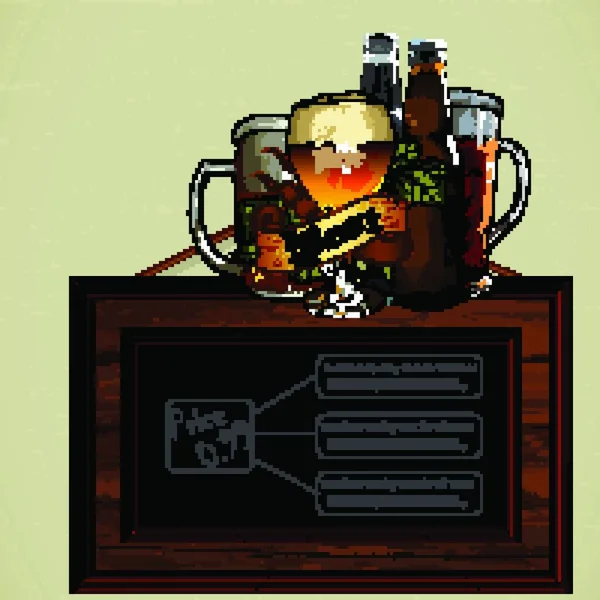 Cerveza Menú Vector Ilustración — Archivo Imágenes Vectoriales