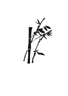Bambu simgesi vektör illüstrasyonu