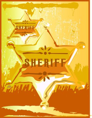 Şerif Gold Electro, vektör çizimi basit tasarım