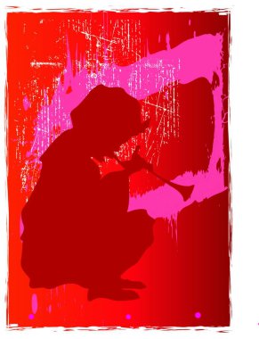 Yılan Büyüleyici, basit vektör çizimi 