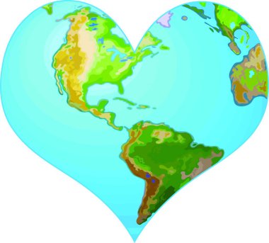 Aşk sembolü. Sevgililer Günü kartı şablonu. Kalp çizimi  