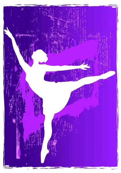 Ballerina Purple Vector Illustratie — Stockvector