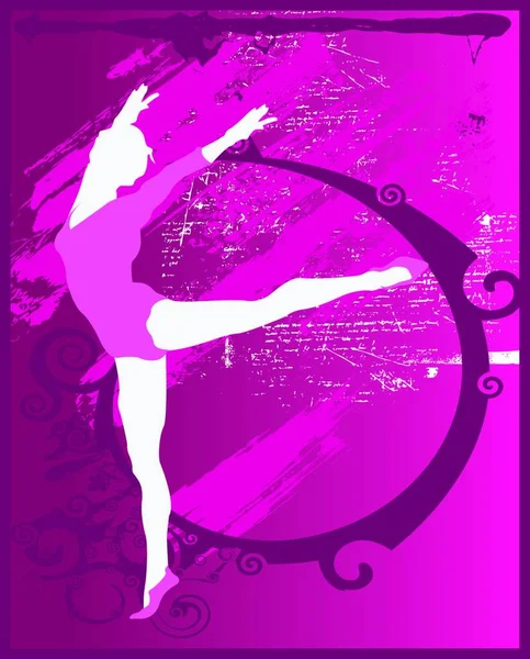 Ballerina Spin Vector Illustratie — Stockvector