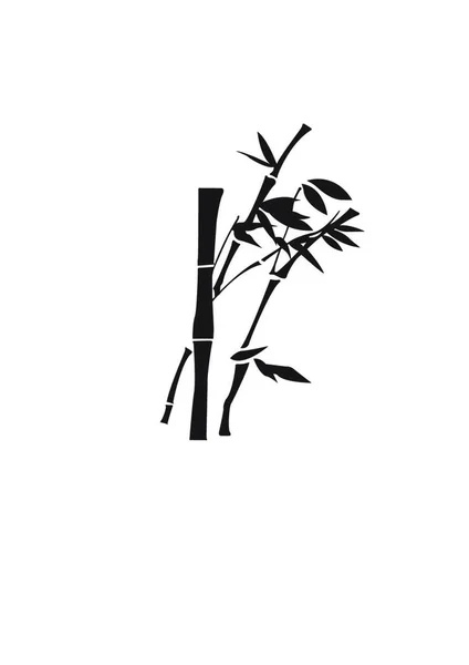 Icono Bambú Vector Ilustración — Archivo Imágenes Vectoriales