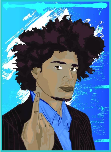 Afro Americano Guy Ilustração Vetorial — Vetor de Stock
