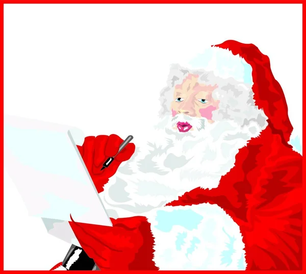 Lista Impertinente Agradável Papai Noel —  Vetores de Stock