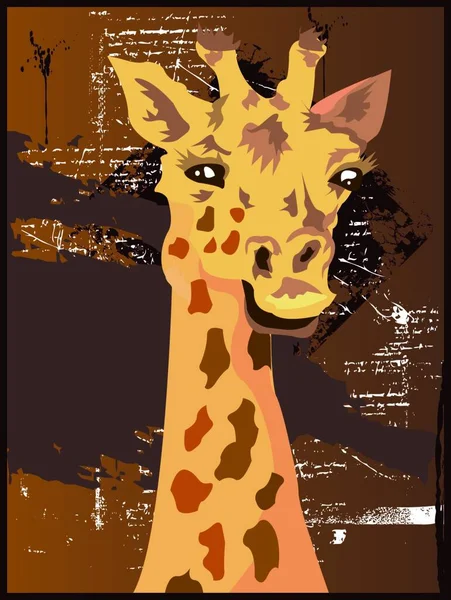 Abbildung Des Giraffensäurebraun — Stockvektor