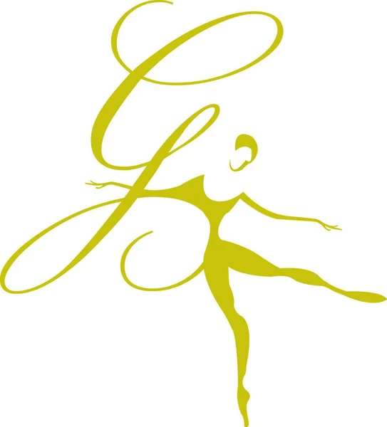 Ballerina Web Simple Icon Illustration — Stock Vector