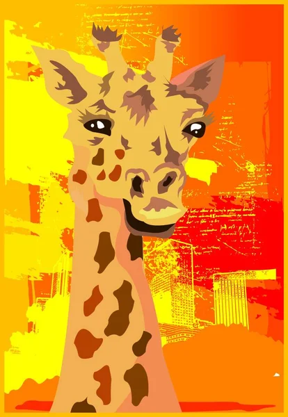 Giraffsyra Grafisk Vektorillustration — Stock vektor
