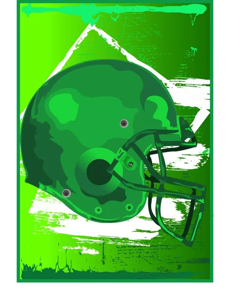 Gridiron Helmet Field Illustrazione Grafica Vettoriale — Vettoriale Stock