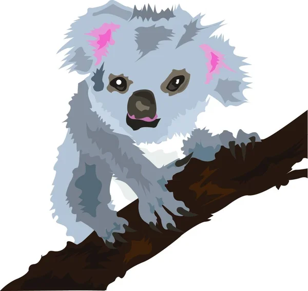 Koala Web Simple Icon Illustration — 스톡 벡터